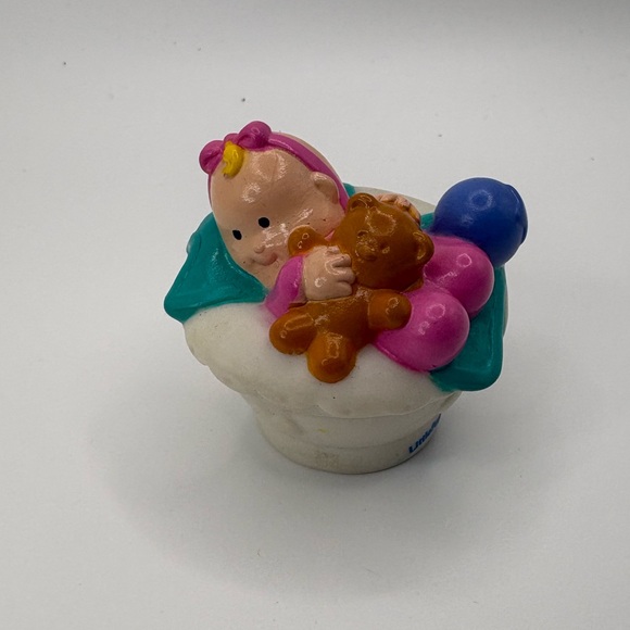 Fisher-Price Other - Fisher-Price Baby Doll with Teddy - Pink, Brown, Blue, and White